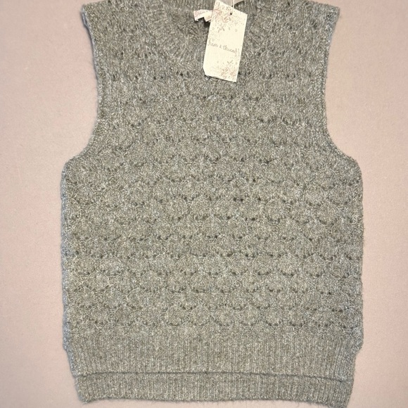 NWT Women's Gray Sweater Vest - Picture 2 of 7